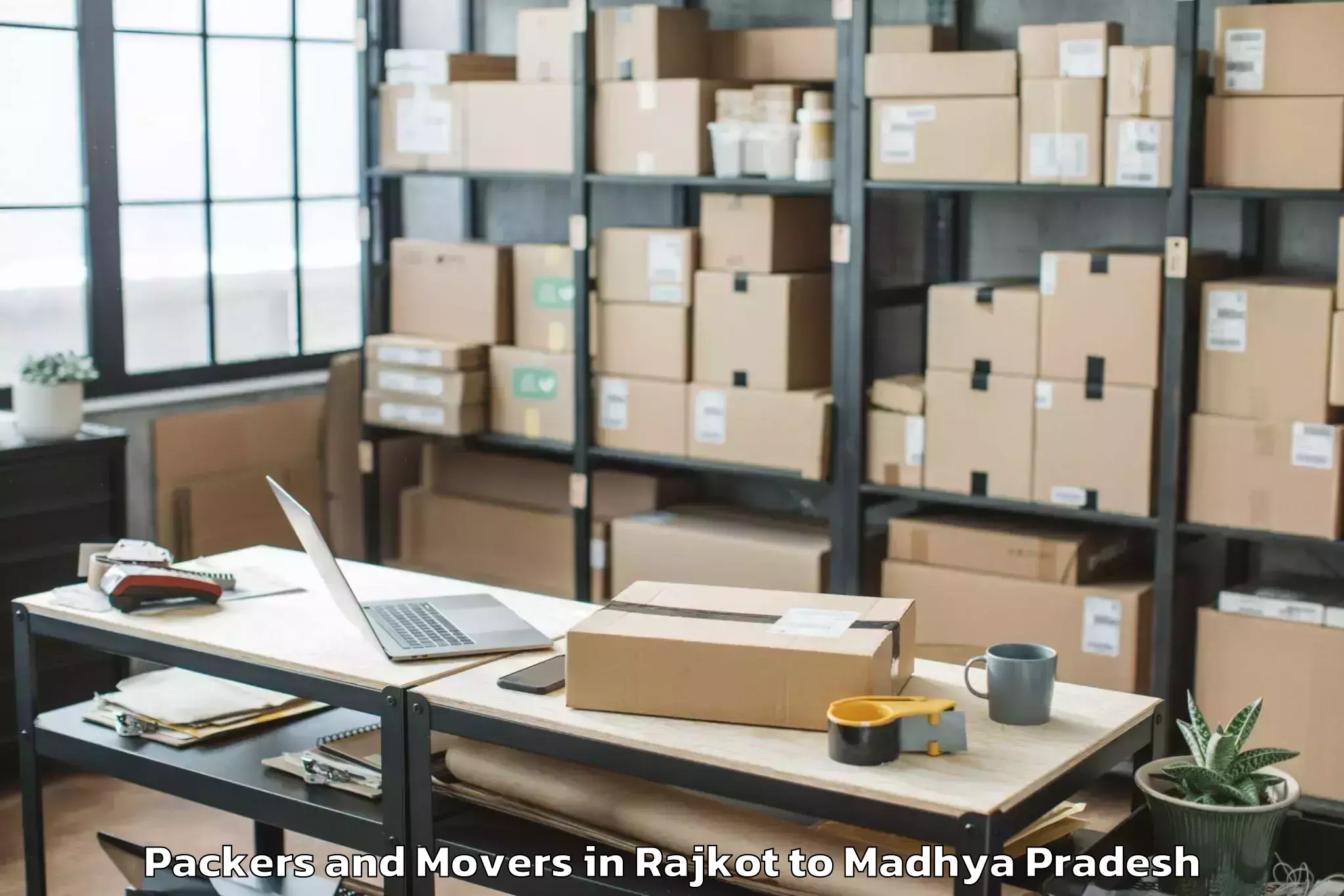 Top Rajkot to Mauganj Packers And Movers Available